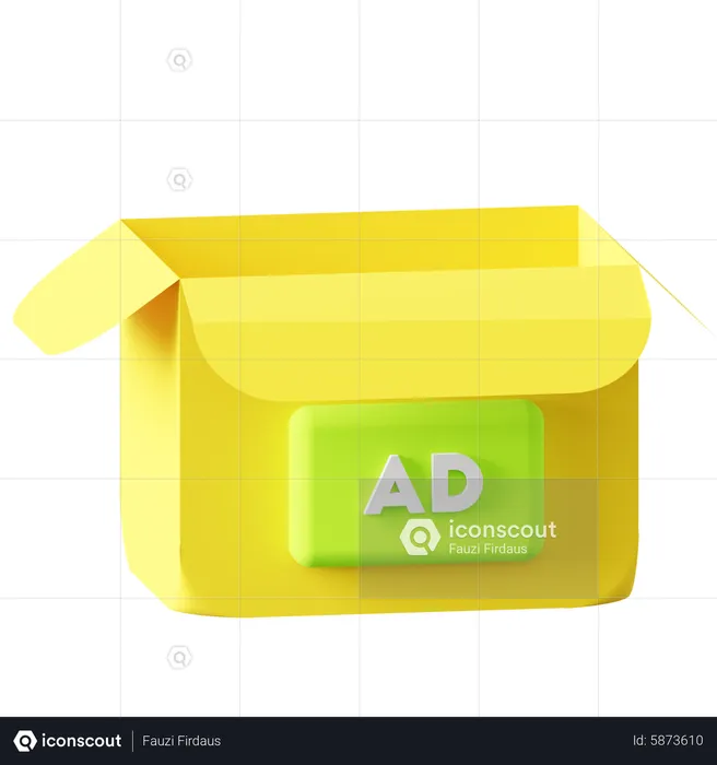 Box Ad  3D Icon