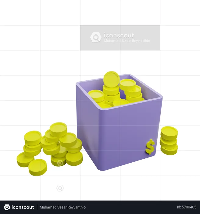 Coin box  3D Icon