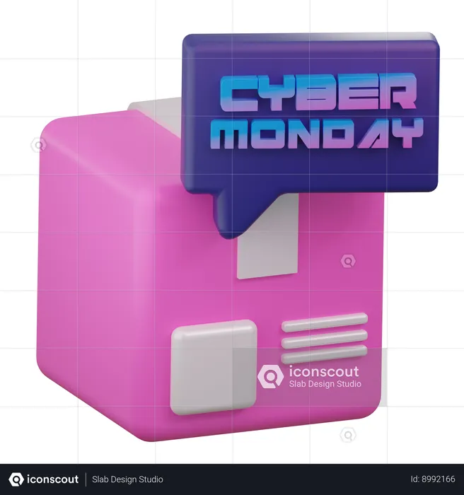 Box Cybermonday  3D Icon