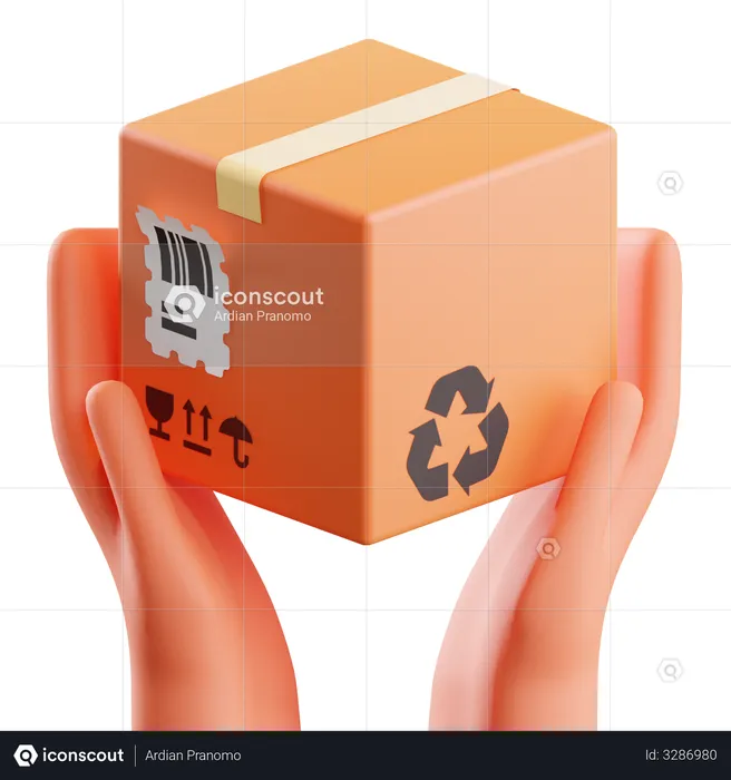 Box Delivery  3D Illustration