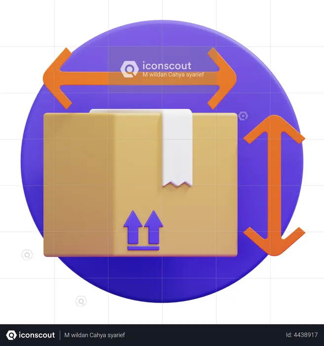 Box Dimension  3D Icon