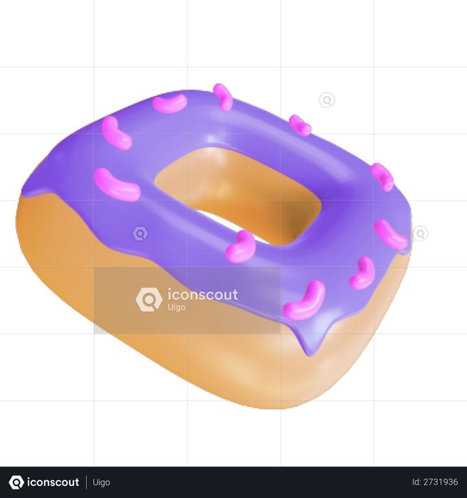 Box Donut 3D Illustration