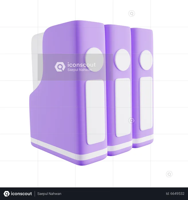 Box Files  3D Icon