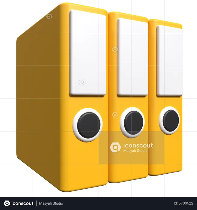 Box Files  3D Icon