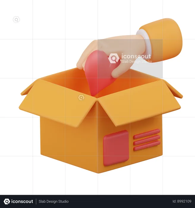 Box Love  3D Icon