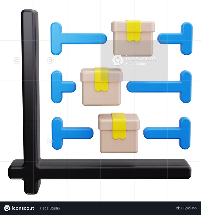 Box Plot  3D Icon