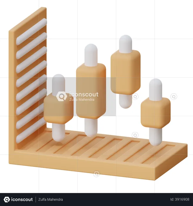 Box Plot Chart  3D Illustration