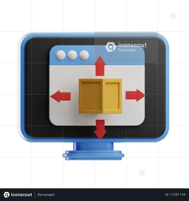 Kastenrichtung  3D Icon