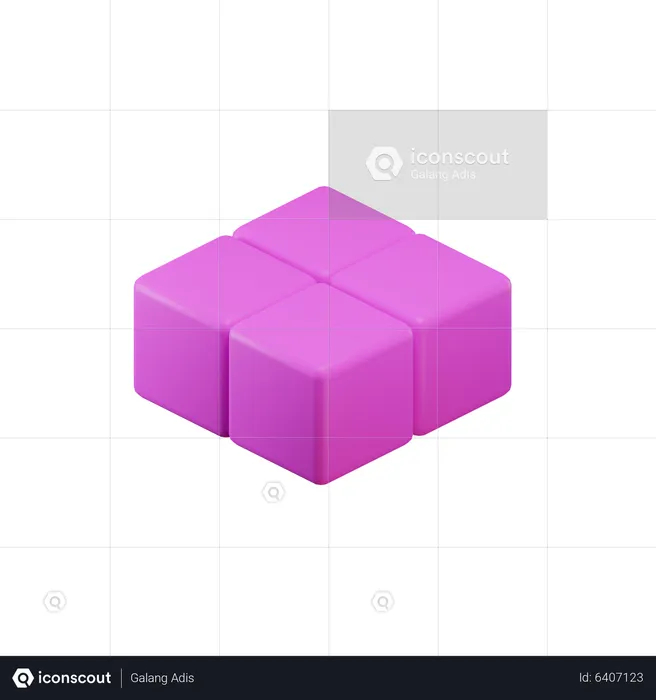 Kasten-Tetrisblock  3D Icon