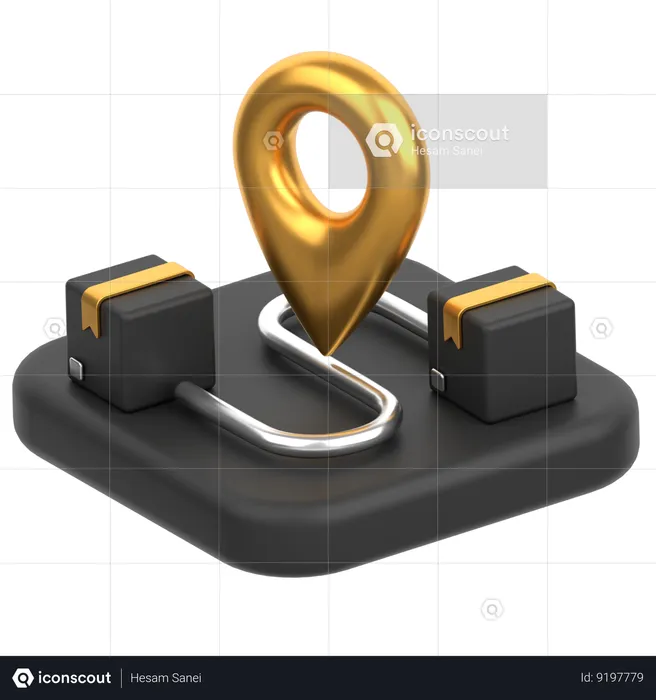 Box To Box Direction  3D Icon