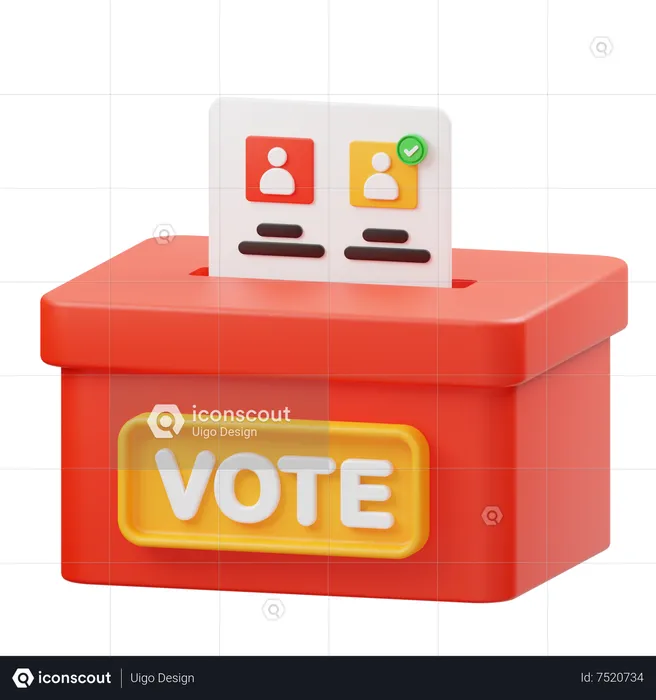 Box Vote  3D Icon
