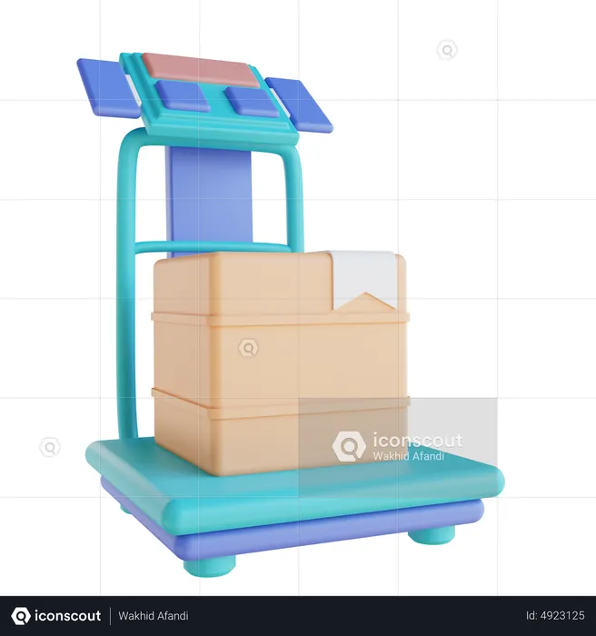 Box Weighing Scale  3D Icon