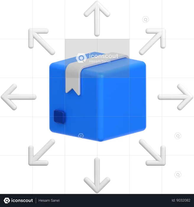 Box With Full Arrow  3D Icon