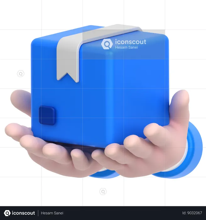 Box With Hand  3D Icon