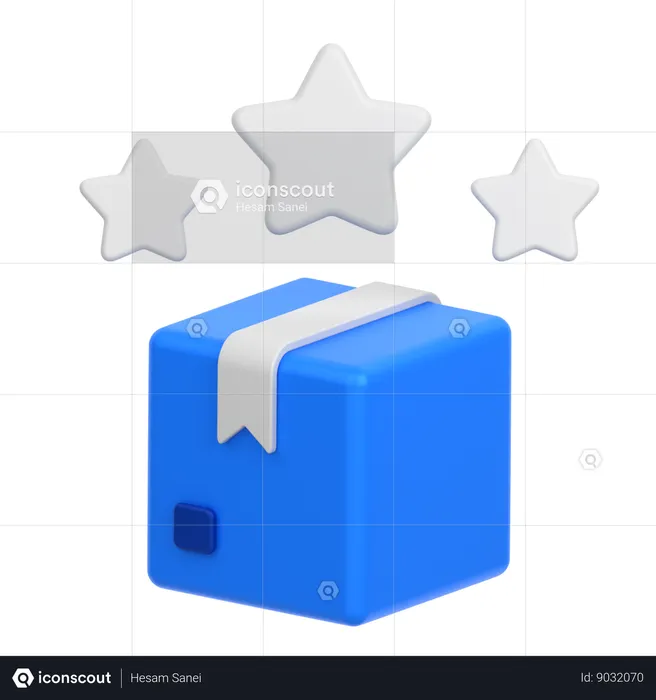 Box With Star  3D Icon