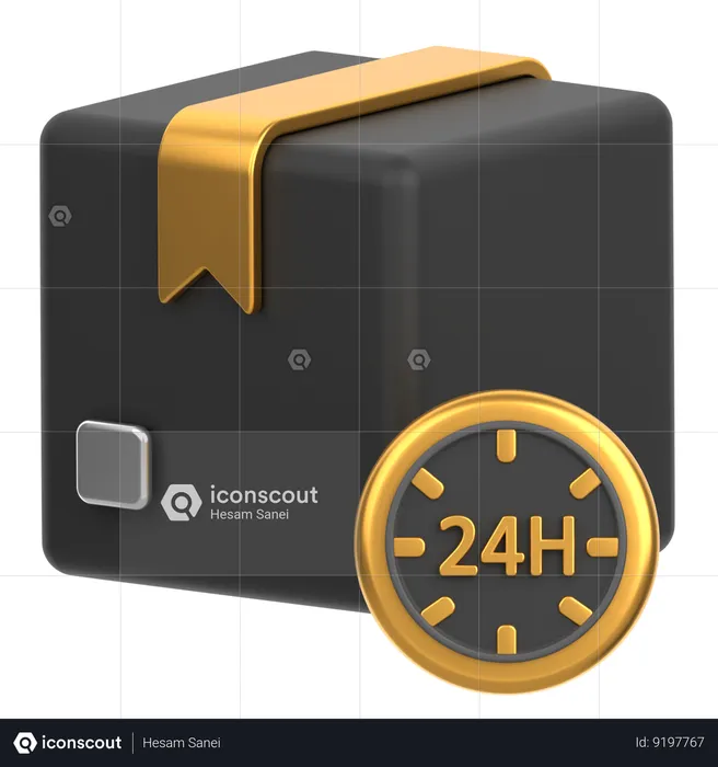 Box With Watch  3D Icon