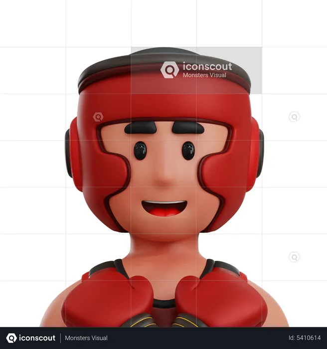 Boxer Player  3D Icon