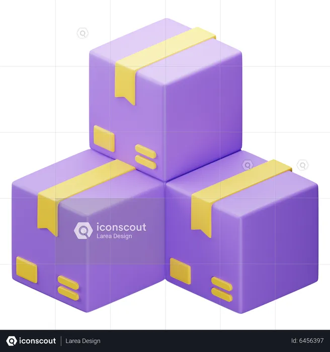 Boxes  3D Icon