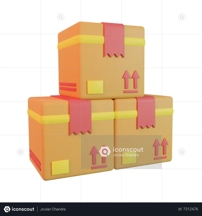 Boxes  3D Icon