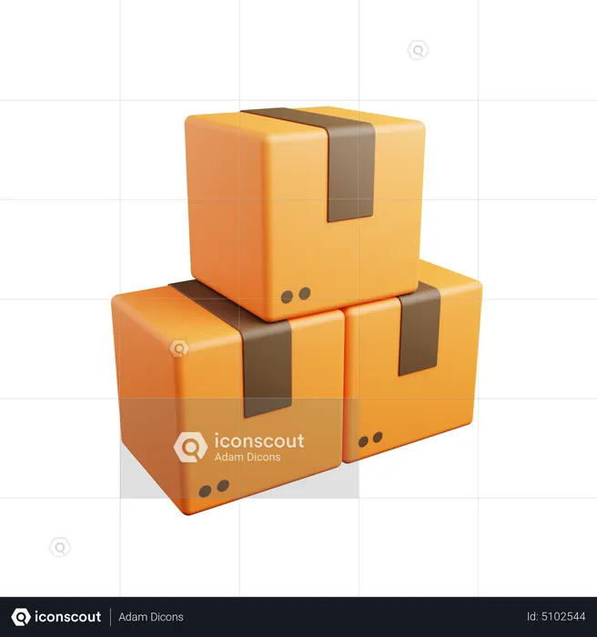 Boxes  3D Icon