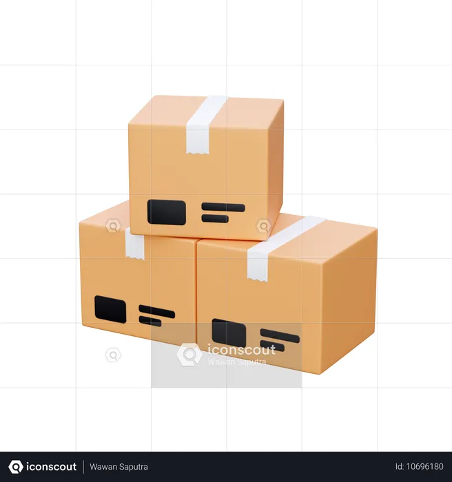 Boxes  3D Icon