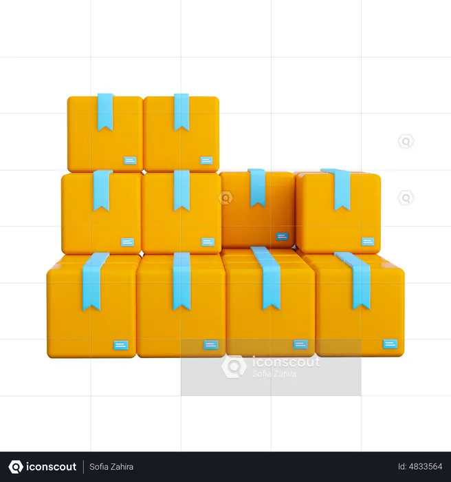 Boxes  3D Icon