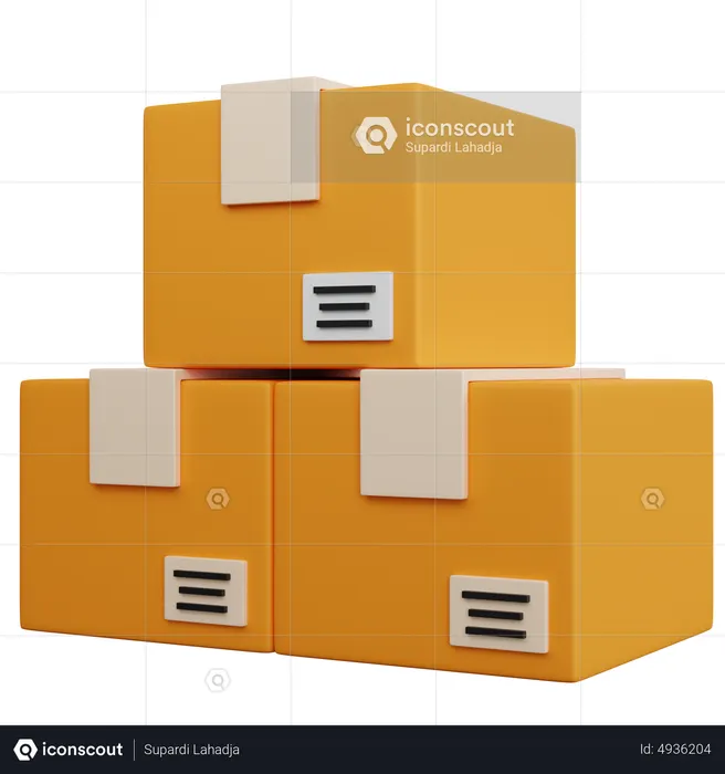Boxes  3D Icon