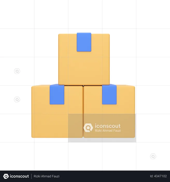 Boxes  3D Illustration