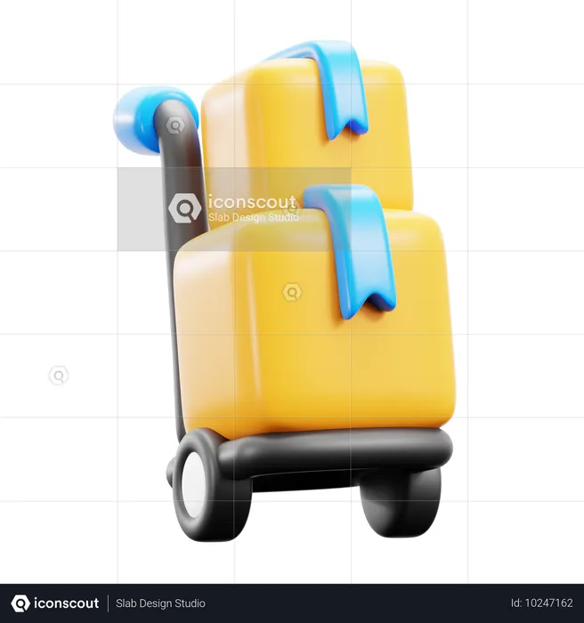 Boxes Cart  3D Icon