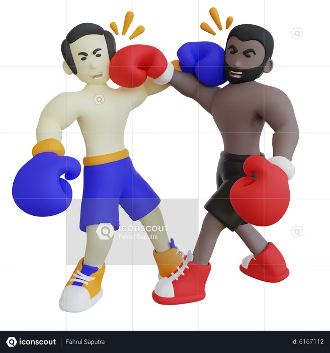 Boxing Championship  3D Illustration