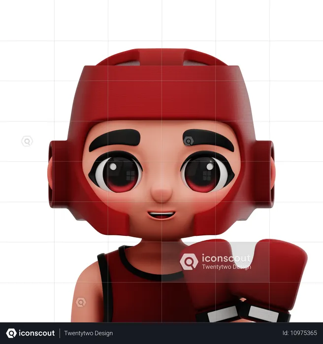 BOXING PLAYER  3D Icon