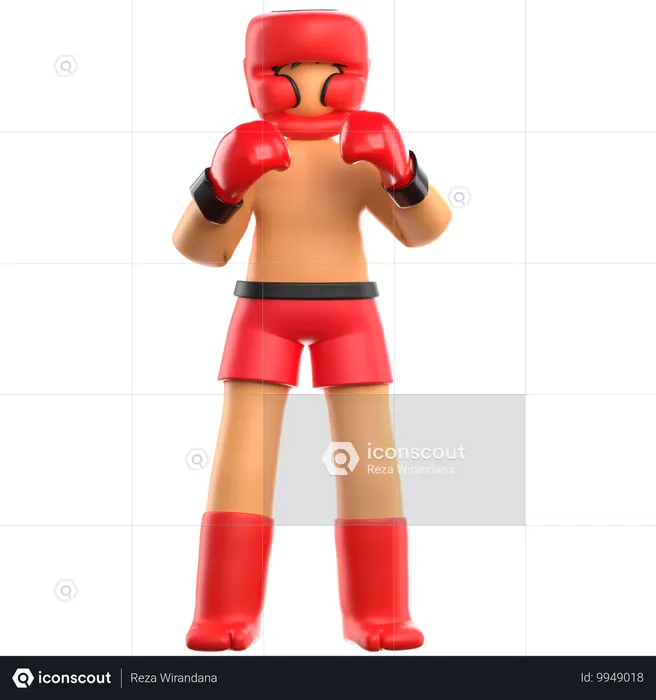 Boxing Player  3D Icon