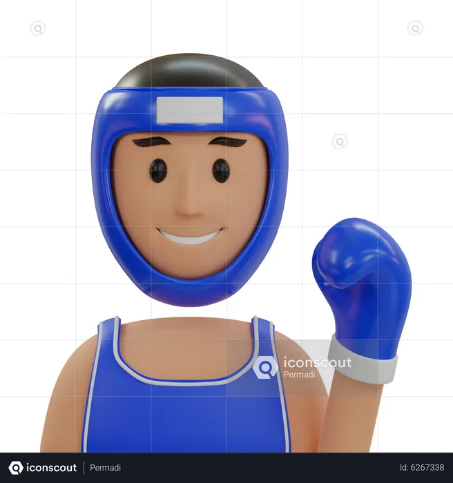 Boxing Player  3D Icon