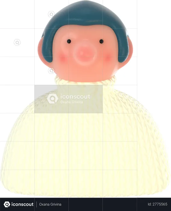 Boy avatar  3D Illustration