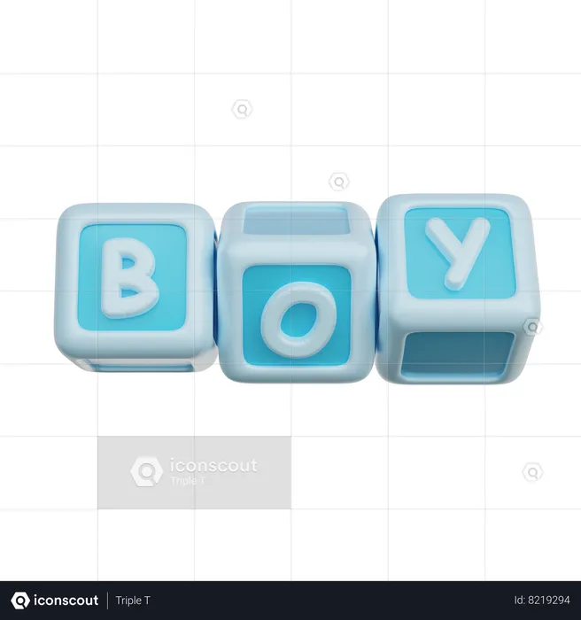 Boy Cubes  3D Icon