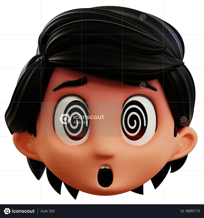 Boy Dizzy Emoji Emoji 3D Icon