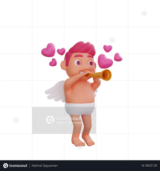 Boy Is Announcing His Marriage  3D Illustration