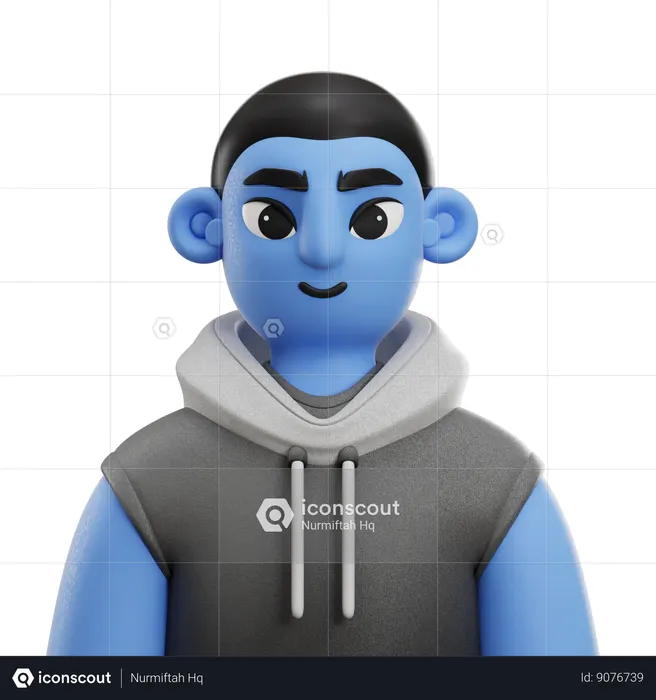 Boy Short Hair with Jacket  3D Icon