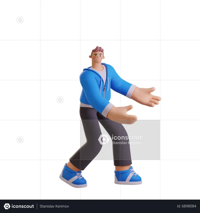 Boy showing something  3D Icon