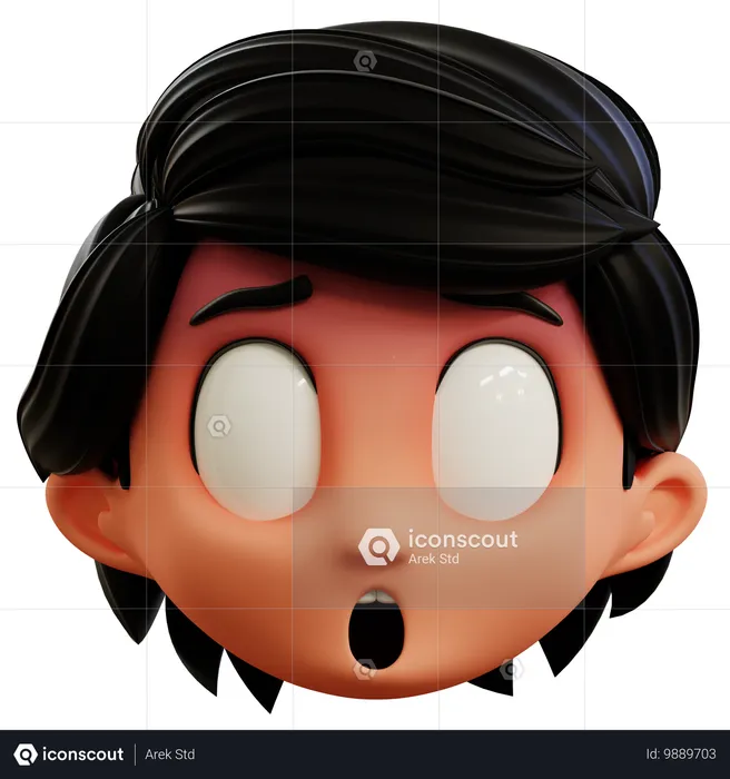 Boy Very Scared Emoji Emoji 3D Icon