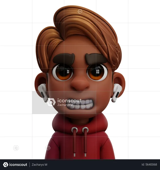 BOY WITH AIRPODS  3D Icon