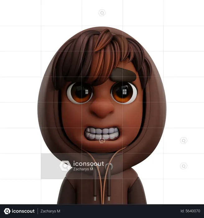 BOY WITH HOODIE  3D Icon