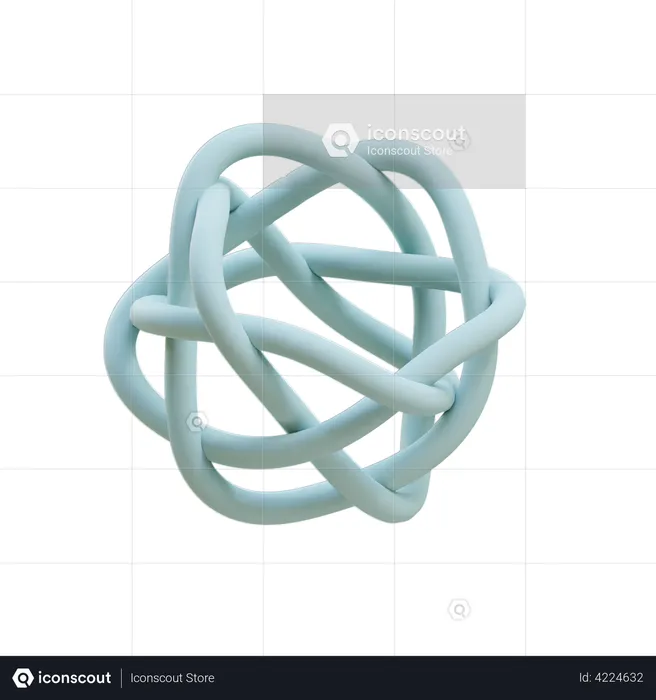 Braid knot  3D Illustration
