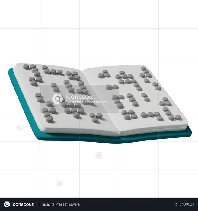 Braille Text Book  3D Icon