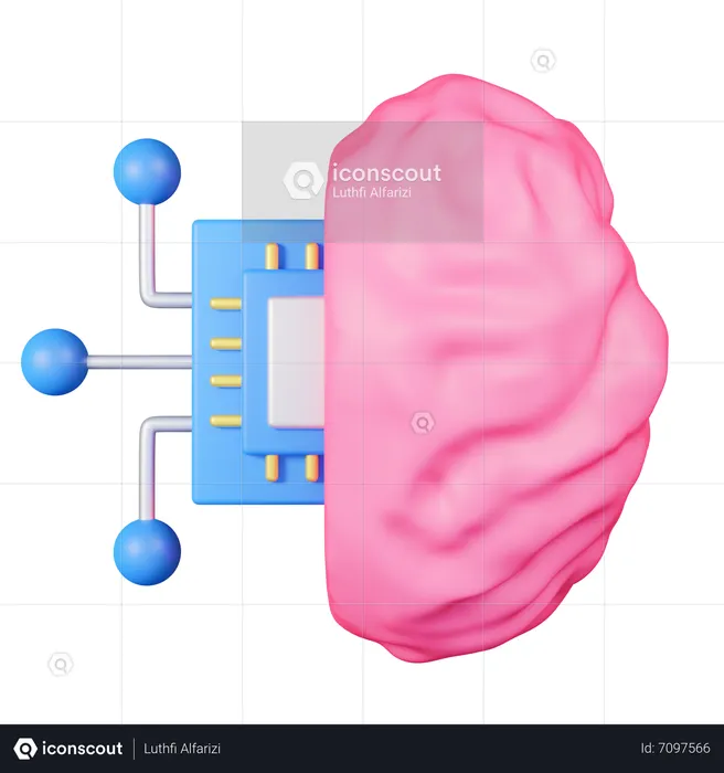 Brain Ai  3D Icon