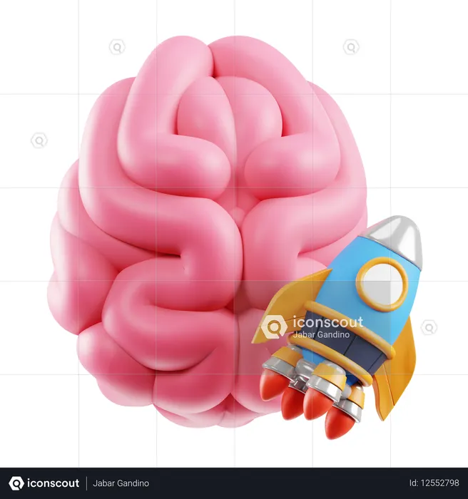 Brain Boost  3D Icon