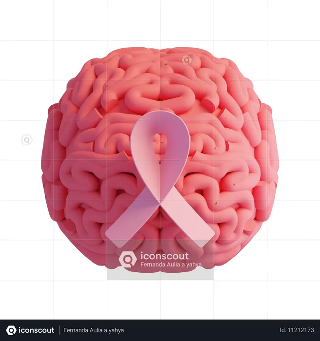 Brain cancer  3D Icon