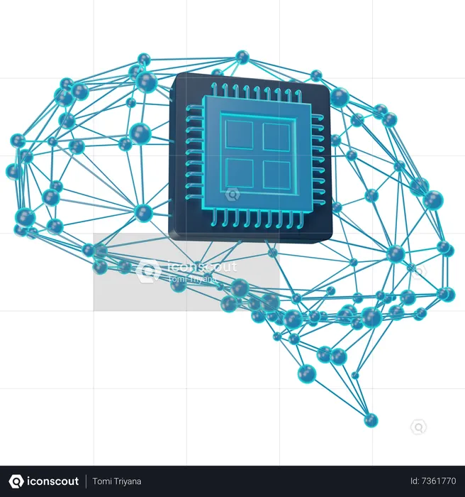Brain Chip  3D Icon