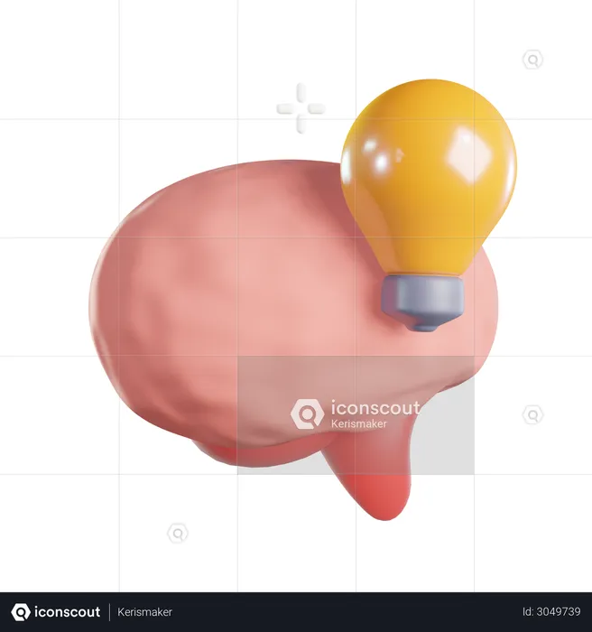 Brain Idea  3D Icon