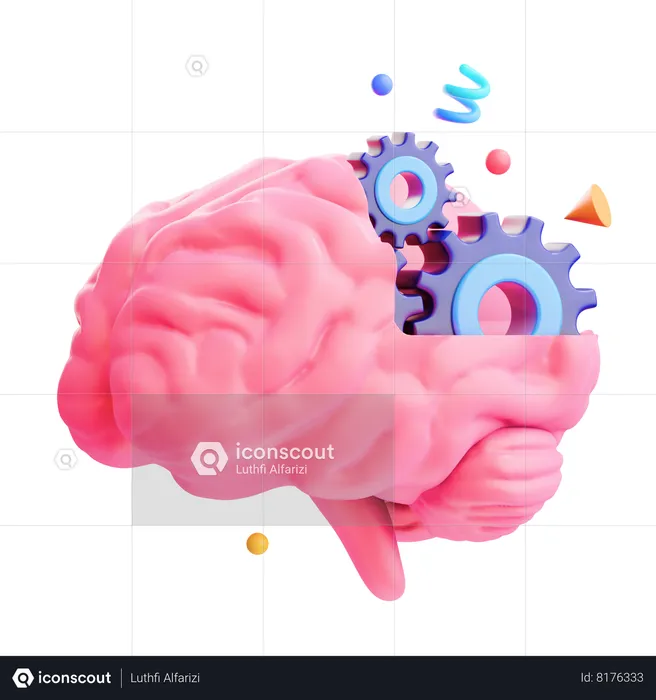 Brain Operating  3D Icon